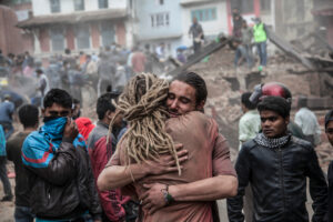Friends reunited in the aftermath of Kastamandap temple collapse where 30 people were crushed including one foreigner